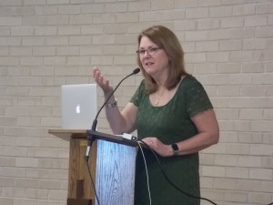 Lisa at the Diocese of Sioux City Catholic Women's Conference. Photo by Katie Borkowski, The Catholic Globe, official newspaper for the Diocese of Sioux City